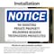 Signmission No Shooting Private Property Wilderness OSHA Notice Sign, Vinyl Decal, 7in W x 5in L, 2PK OS-2PACK-NS-D-57-L-14790 - alternate 6